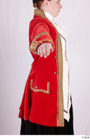  Photos Woman in Historical Dress 75 17th century Historical clothing red jacket upper body 0008.jpg